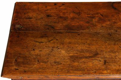Circa 1780 English George III Patinated Oak Antique Writing Table