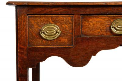 Circa 1780 English George III Patinated Oak Antique Writing Table