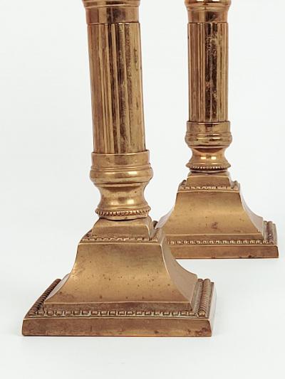 Circa 1780 English Neoclassical Provincial Candlesticks A Pair