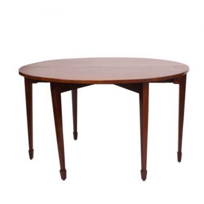 Circa 1780 Georgian English Mahogany Demi Lune Table