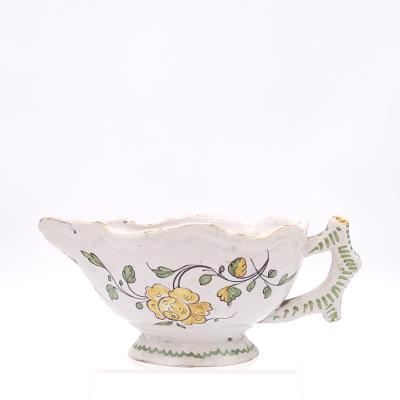 Circa 1790 Faience French Sauce Boat