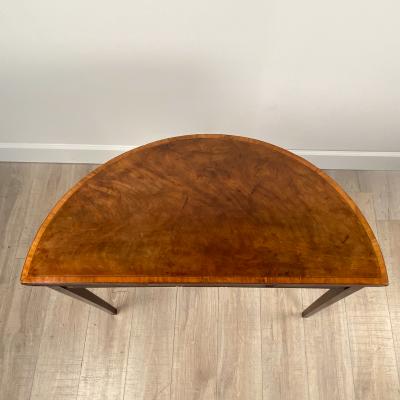 Circa 1790 George III Demilune Game Table England