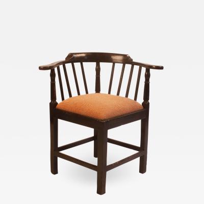 Circa 1790 George III Oak Corner Chair