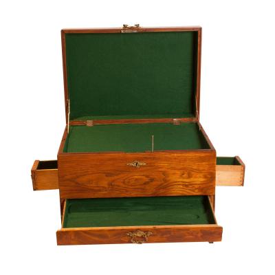 Circa 1790 Georgian Chestnut Silver Canteen Box