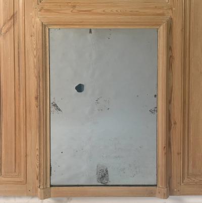 Circa 1790 Pine Northern European Trumeau Mirror