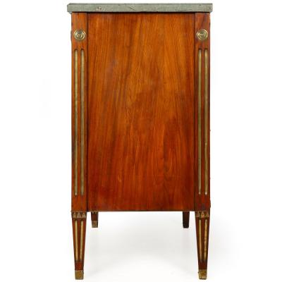 Circa 1790 Swedish Gustavian Marble Top Mahogany Desk Commode Chest