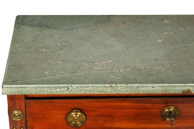 Circa 1790 Swedish Gustavian Marble Top Mahogany Desk Commode Chest