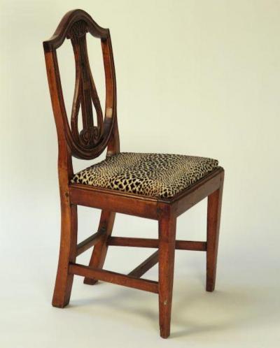 Circa 1800s Italian Neoclassical Side Chairs A Pair