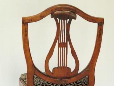Circa 1800s Italian Neoclassical Side Chairs A Pair