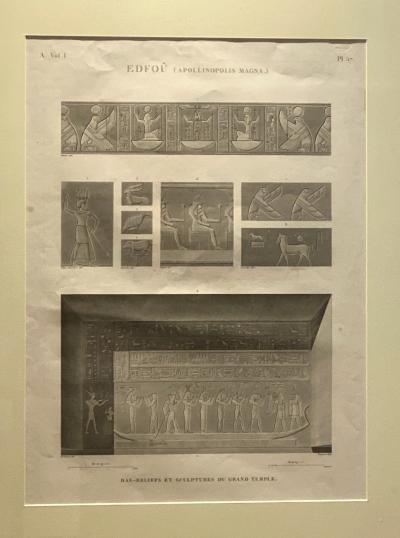Circa 1810 Engraving of an Egyptian Monument France