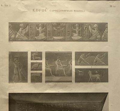 Circa 1810 Engraving of an Egyptian Monument France