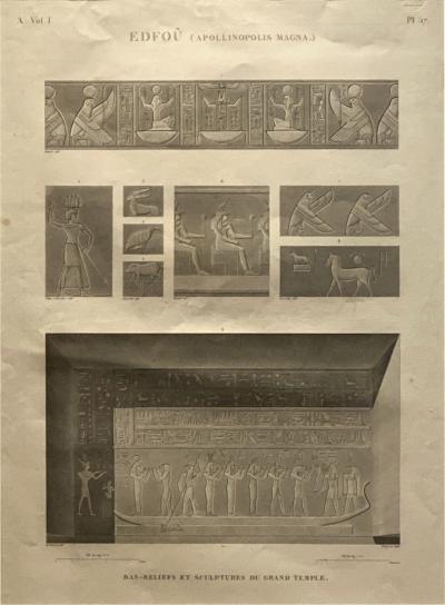 Circa 1810 Engraving of an Egyptian Monument France