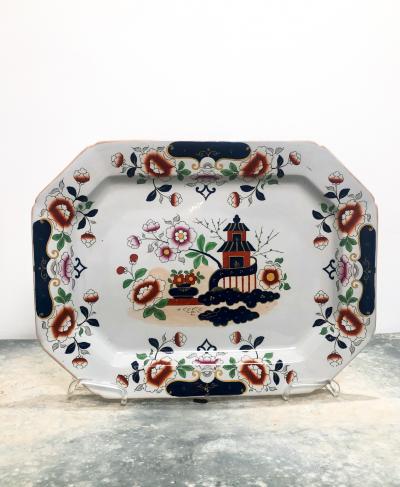 Circa 1810 Octagonal Ironstone Platter England