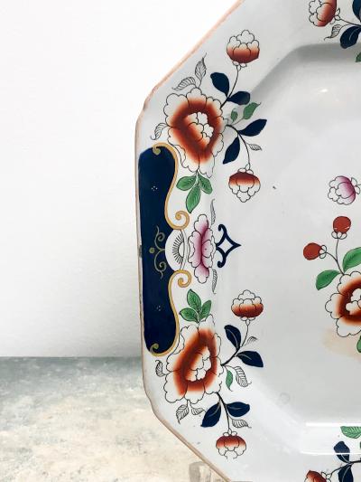 Circa 1810 Octagonal Ironstone Platter England