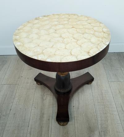 Circa 1820 Italian Neoclassical Table with Faux Marble Slate Top