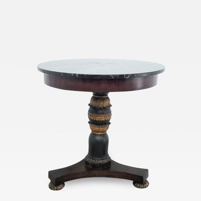 Circa 1820 Italian Neoclassical Table with Faux Marble Slate Top
