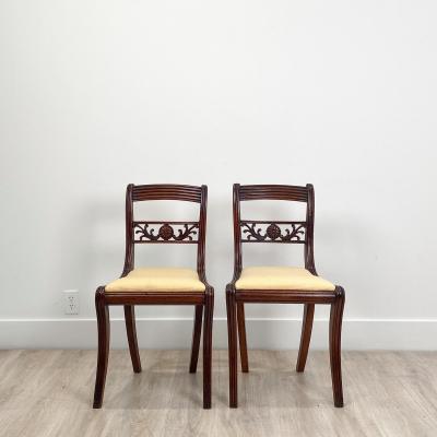 Circa 1820 Regency Period Mahogany Chairs England Set of 4