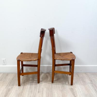 Circa 1820 Tole Panel Chairs A Pair