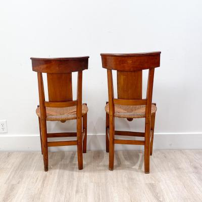 Circa 1820 Tole Panel Chairs A Pair