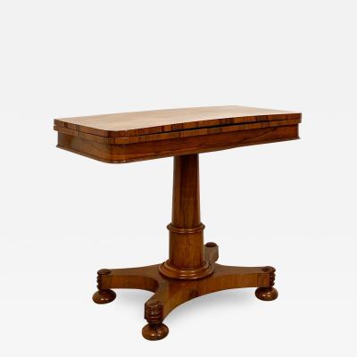 Circa 1825 Rosewood Pedestal Regency Game Table England