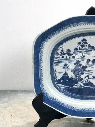 Circa 1830 Chinese Export Blue and White Platter