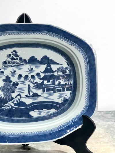 Circa 1830 Chinese Export Blue and White Platter