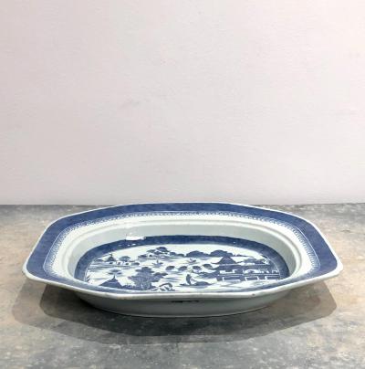 Circa 1830 Chinese Export Blue and White Platter