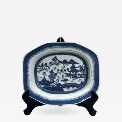 Circa 1830 Chinese Export Blue and White Platter