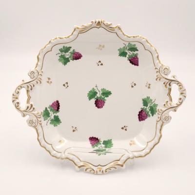 Circa 1830 English Porcelain Gilt Dessert Serving Pedestals A Pair