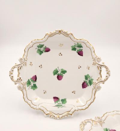 Circa 1830 English Porcelain Gilt Dessert Serving Pedestals A Pair
