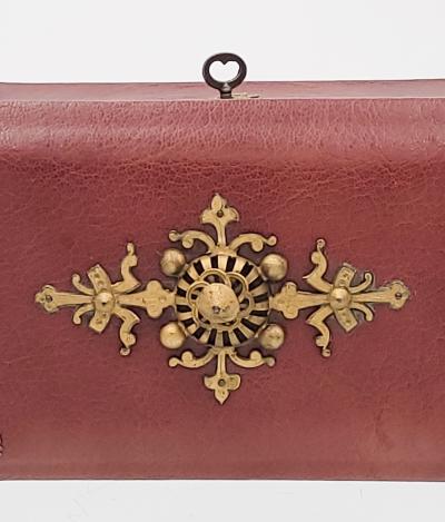 Circa 1830 Leather and Gilt Tea Caddy England