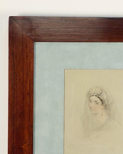 Circa 1830 Woman In Turban Drawing
