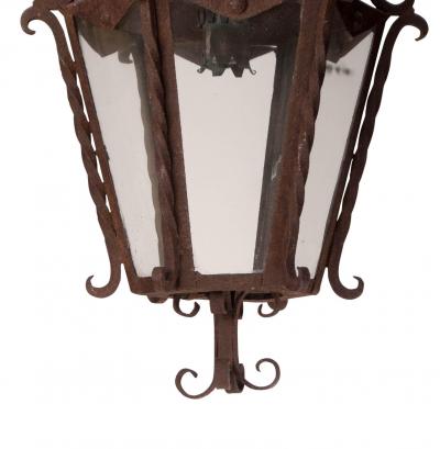 Circa 1850 Italian Wrought Iron Lantern