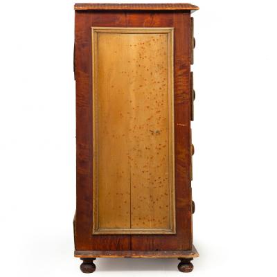 Circa 1850s English Grain Painted Antique Chest of Drawers Dresser