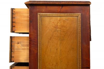 Circa 1850s English Grain Painted Antique Chest of Drawers Dresser