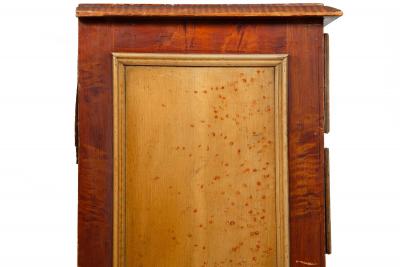 Circa 1850s English Grain Painted Antique Chest of Drawers Dresser