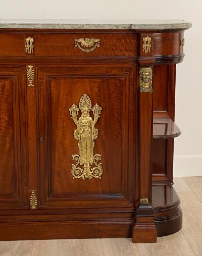 Circa 1880 Belle Epoque Second Empire Server with Marble and Ormolu France