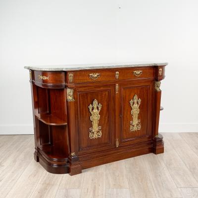 Circa 1880 Belle Epoque Second Empire Server with Marble and Ormolu France