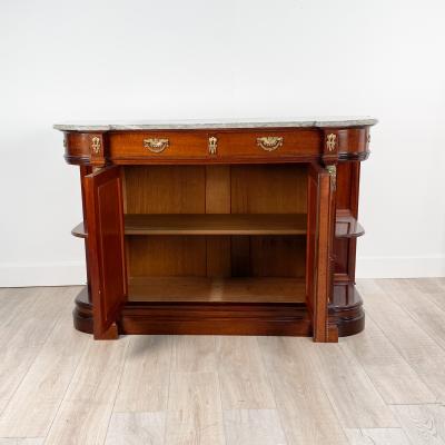 Circa 1880 Belle Epoque Second Empire Server with Marble and Ormolu France