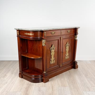 Circa 1880 Belle Epoque Second Empire Server with Marble and Ormolu France