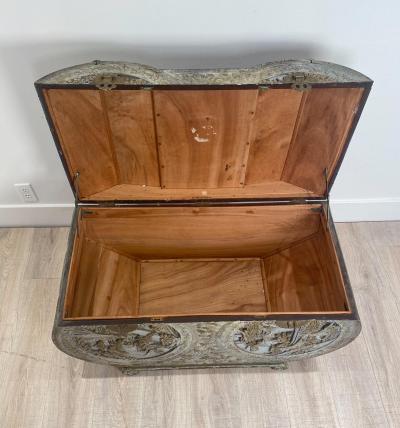 Circa 1880 Carved Camphor Trunk China