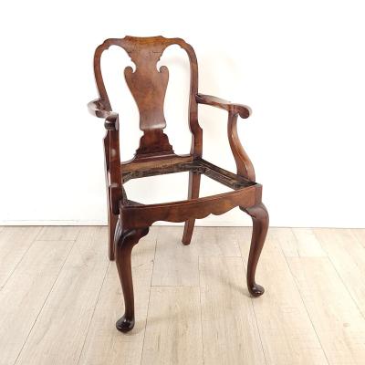 Circa 1880 George II Style Walnut Armchair England