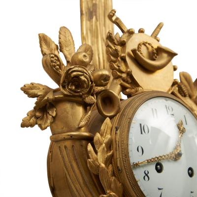 Circa 1890 French Gilt Bronze Wall Clock
