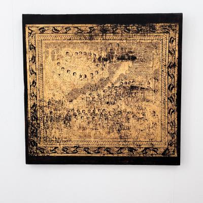 Circa 18th or 19th Century Southeast Asian Gilt Lacquer Panel