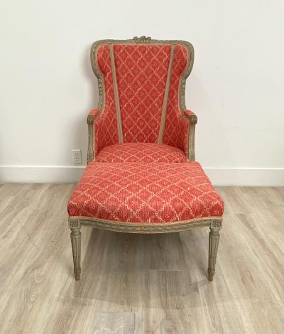 Circa 1900 Duchesse Bris e Chair and Ottoman France