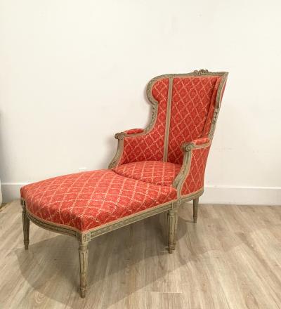Circa 1900 Duchesse Bris e Chair and Ottoman France