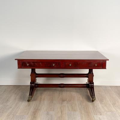 Circa 1900 Large and Scarce Regency Style Partners Writing Table England