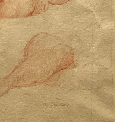 Circa 1900 Signed Artist Sketch of a Reclining Woman American