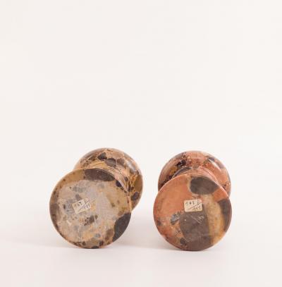 Circa 1900 Two Similar Jasper Candlesticks France