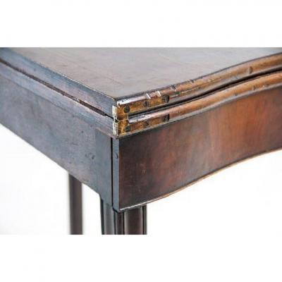 Circa 1910 Edwardian Serpentine English Game Table